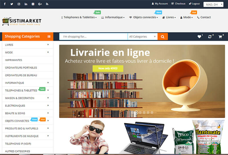 site e-commerce sistimarket